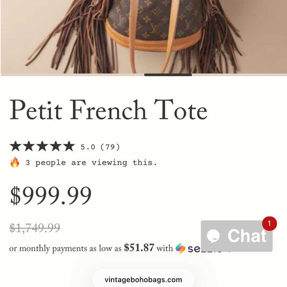 Luxury Brown and Tan Monogram Fringe Shoulder Bag - Picture 6 of 9